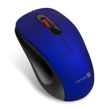 CONNECT IT CMO-2230-BL - Wireless silent mouse MUTE 1200 DPI 1xAA black/blue