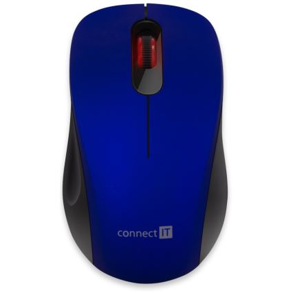 CONNECT IT CMO-2230-BL - Wireless silent mouse MUTE 1200 DPI 1xAA black/blue