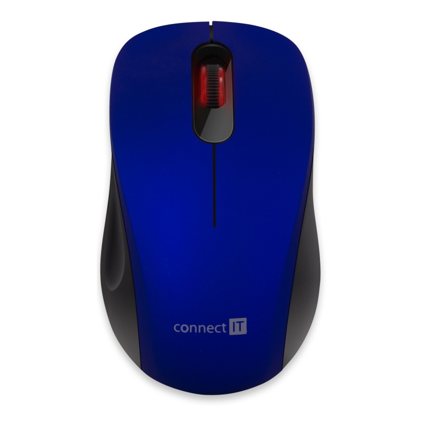CONNECT IT CMO-2230-BL - Wireless silent mouse MUTE 1200 DPI 1xAA black/blue