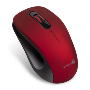CONNECT IT CMO-2230-RD - Wireless silent mouse MUTE 1200 DPI 1xAA black/red
