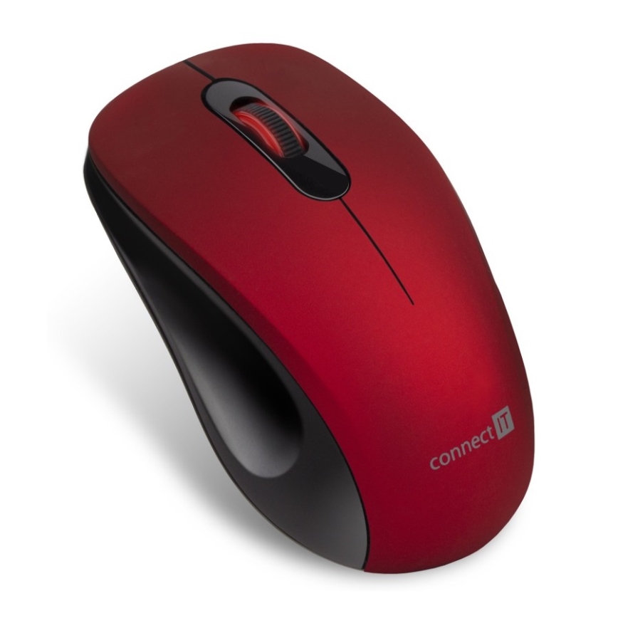 CONNECT IT CMO-2230-RD - Wireless silent mouse MUTE 1200 DPI 1xAA black/red