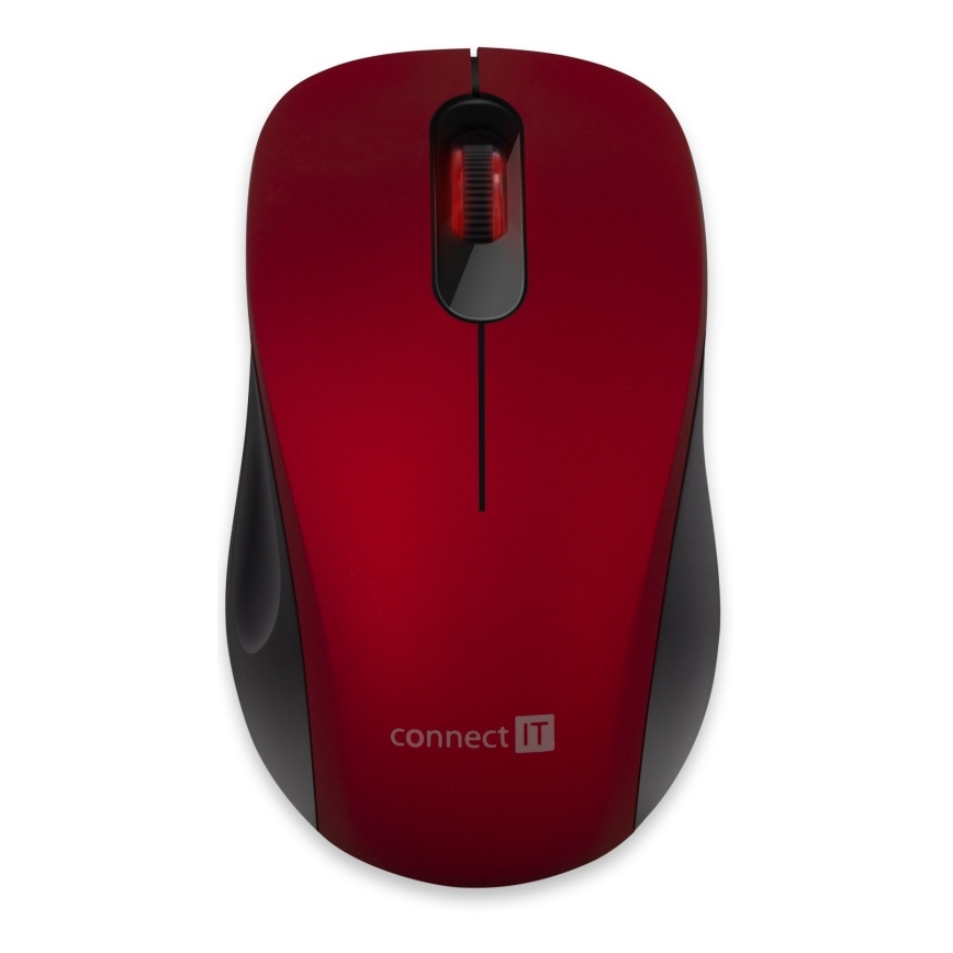 CONNECT IT CMO-2230-RD - Wireless silent mouse MUTE 1200 DPI 1xAA black/red