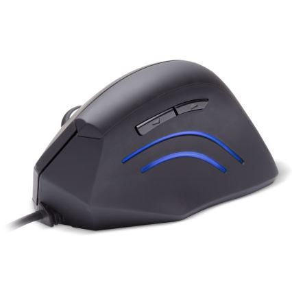 CONNECT IT CMO-2500-BK - Verti Wire Ergonomic Wired Mouse 1000/1600 DPI, Black