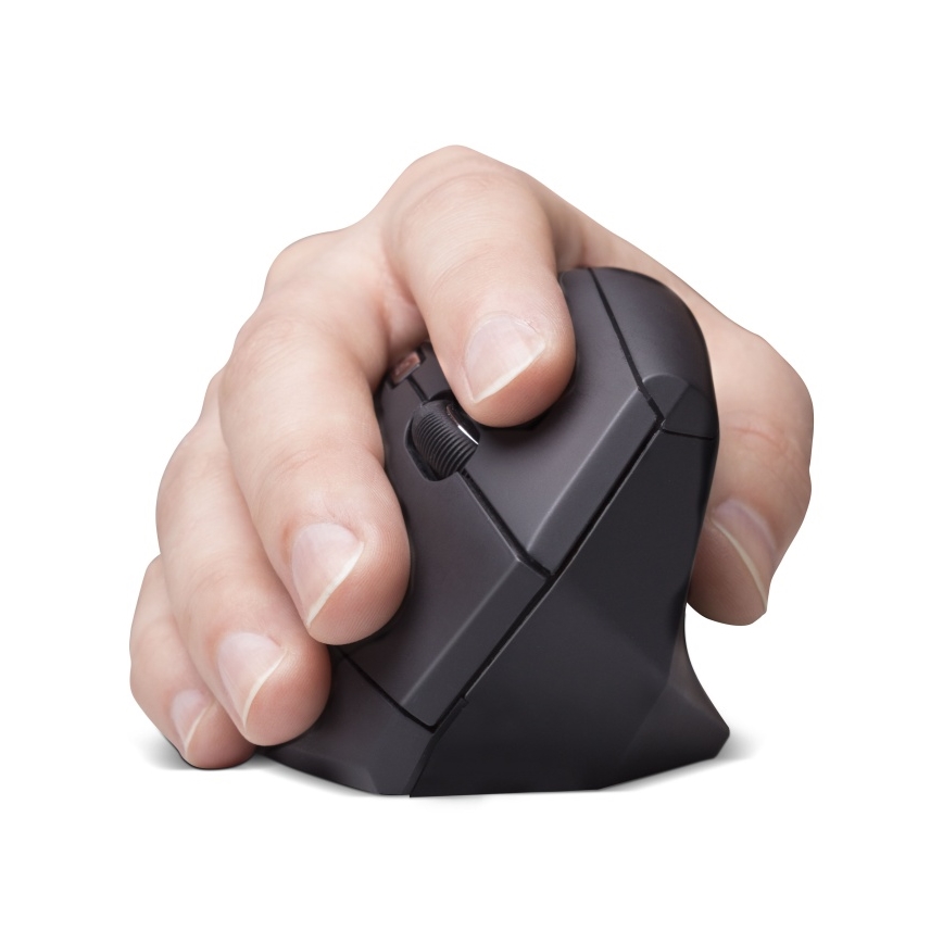 CONNECT IT CMO-2510-BK - Ergonomic Verti Wireless Mouse, 800/1200/1600 DPI, 2x AAA, Black