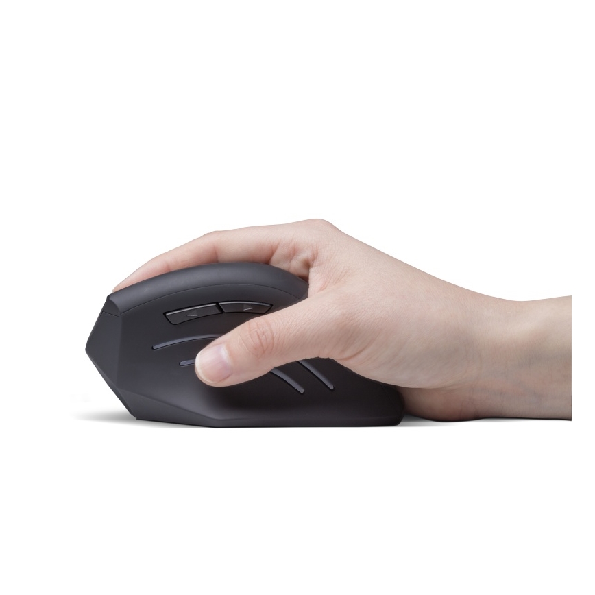 CONNECT IT CMO-2510-BK - Ergonomic Verti Wireless Mouse, 800/1200/1600 DPI, 2x AAA, Black