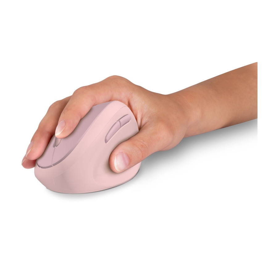CONNECT IT CMO-2600-PK - Ergonomic Wireless Mouse 800/1200/1600 DPI 1xAA Pink