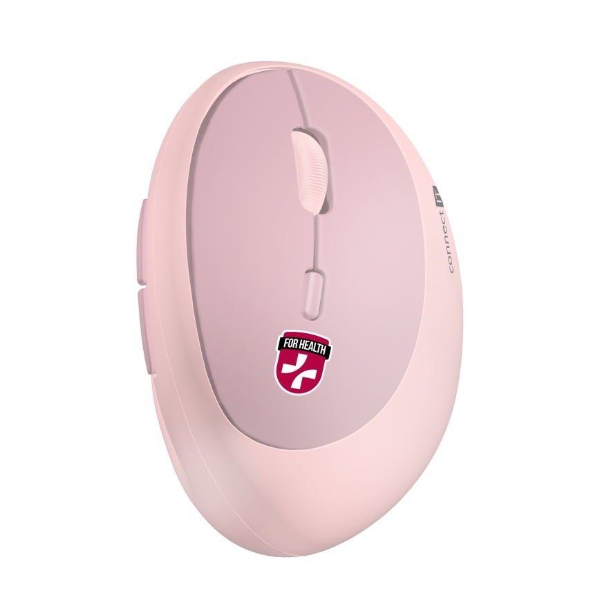 CONNECT IT CMO-2600-PK - Ergonomic Wireless Mouse 800/1200/1600 DPI 1xAA Pink