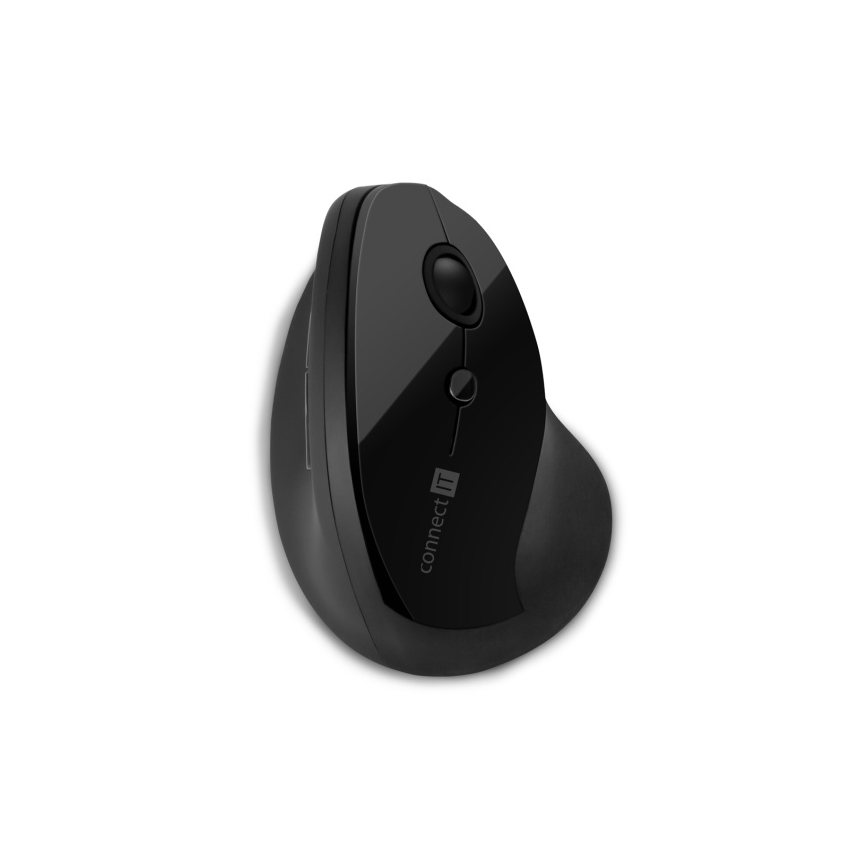 CONNECT IT CMO-2700-BK - Ergonomic wireless mouse 800/1200/1600 DPI 1xAA black