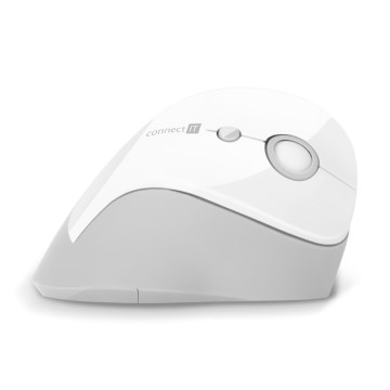 CONNECT IT CMO-2700-WH - Ergonomic wireless mouse 800/1200/1600 DPI 1xAA white