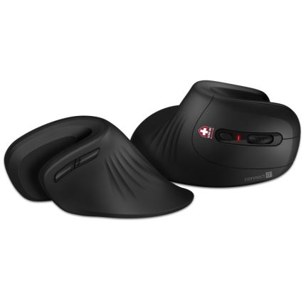 CONNECT IT CMO-2900-BK - Ergonomic wireless mouse 800/1200/1600 DPI 1xAA black