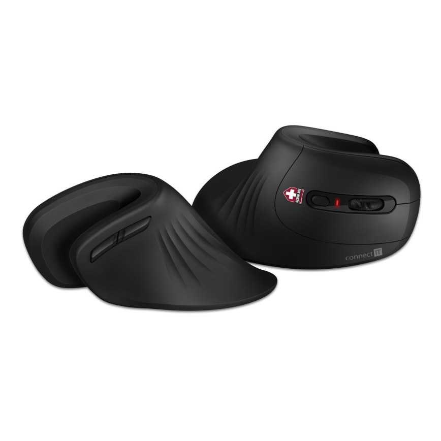 CONNECT IT CMO-2900-BK - Ergonomic wireless mouse 800/1200/1600 DPI 1xAA black