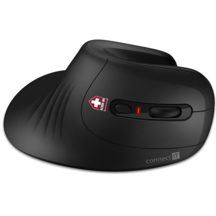 CONNECT IT CMO-2900-BK - Ergonomic wireless mouse 800/1200/1600 DPI 1xAA black
