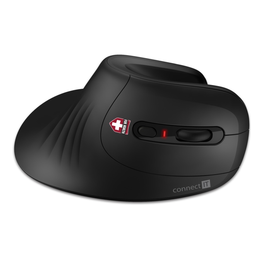 CONNECT IT CMO-2900-BK - Ergonomic wireless mouse 800/1200/1600 DPI 1xAA black