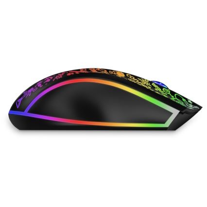 CONNECT IT CMO-3530-DD - LED RGB Wireless rechargeable gaming mouse 800/1200/1600/2400/4800 DPI 600 mAh black