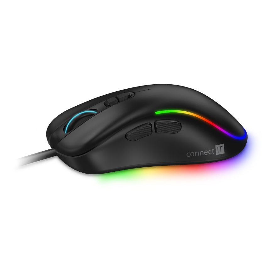 CONNECT IT CMO-3589-BK - LED RGB Wired gaming mouse 200-7200 DPI black