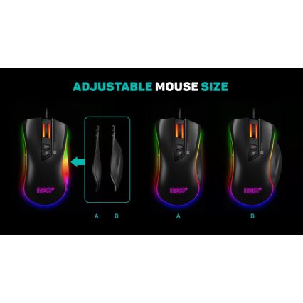 CONNECT IT CMO-3591-BK - LED RGB Wired gaming mouse 500-7200 DPI black