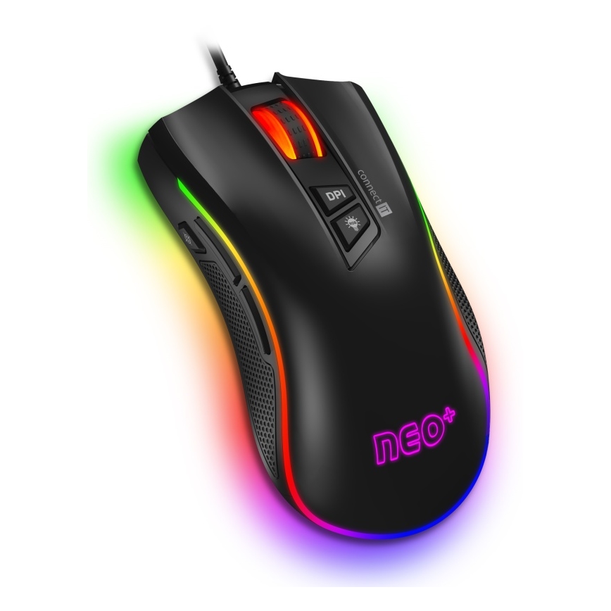 CONNECT IT CMO-3591-BK - LED RGB Wired gaming mouse 500-7200 DPI black