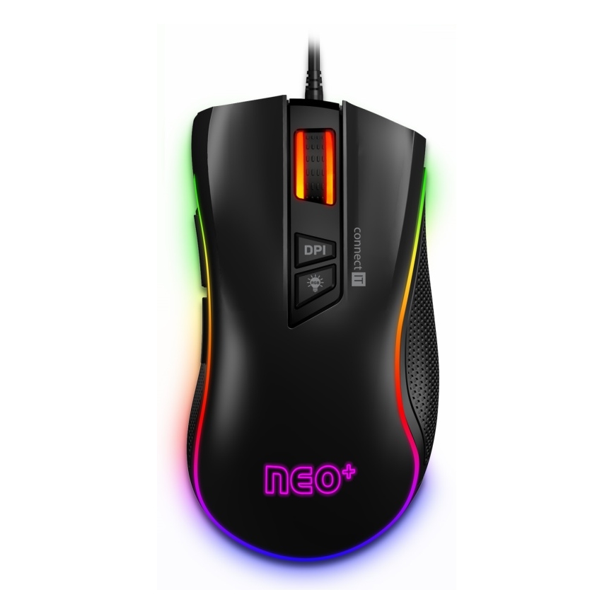 CONNECT IT CMO-3591-BK - LED RGB Wired gaming mouse 500-7200 DPI black