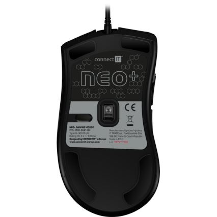 CONNECT IT CMO-3591-BK - LED RGB Wired gaming mouse 500-7200 DPI black