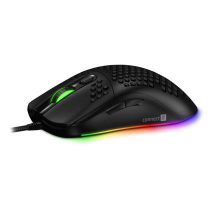 CONNECT IT CMO-5511-BK - LED RGB Wired gaming mouse 200-12800 DPI black