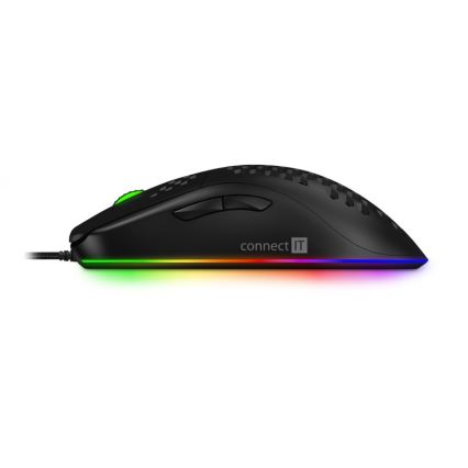 CONNECT IT CMO-5511-BK - LED RGB Wired gaming mouse 200-12800 DPI black