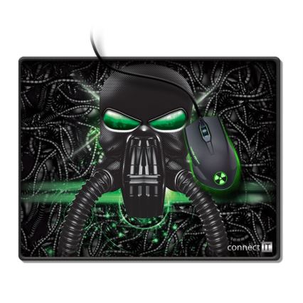 CONNECT IT CMP-1100-SM - Mouse pad 32x24,5 cm black/green