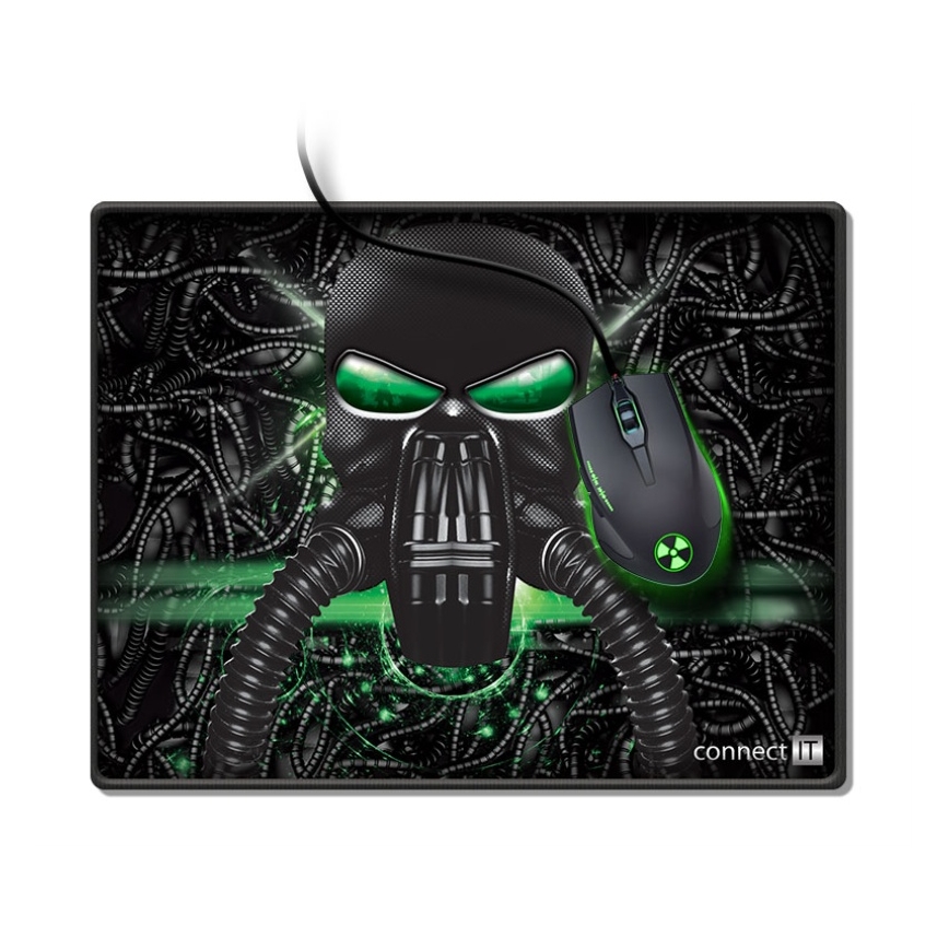 CONNECT IT CMP-1100-SM - Mouse pad 32x24,5 cm black/green