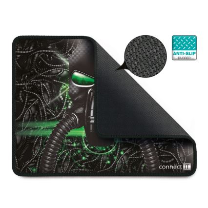 CONNECT IT CMP-1100-SM - Mouse pad 32x24,5 cm black/green