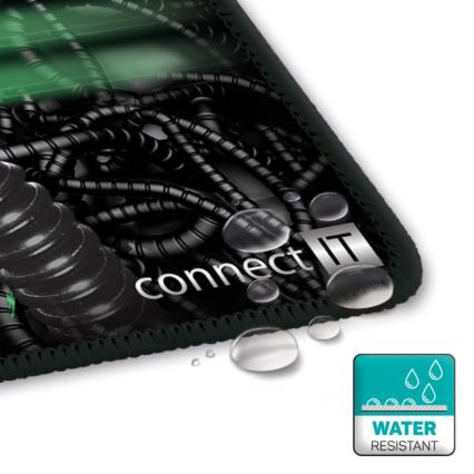 CONNECT IT CMP-1110-LG - Mat for keyboard and mouse 88,6x24,5 cm black/green