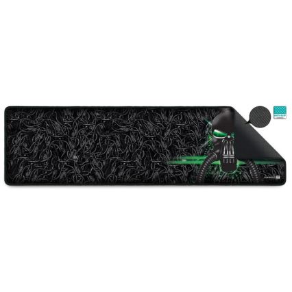 CONNECT IT CMP-1110-LG - Mat for keyboard and mouse 88,6x24,5 cm black/green