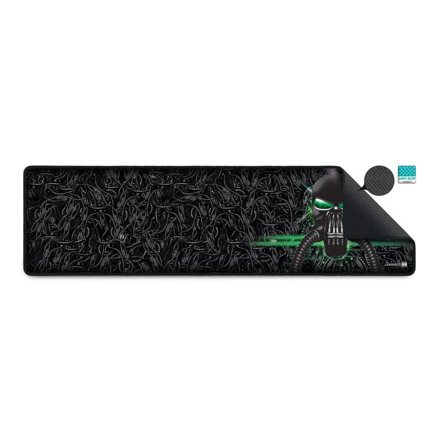 CONNECT IT CMP-1110-LG - Mat for keyboard and mouse 88,6x24,5 cm black/green