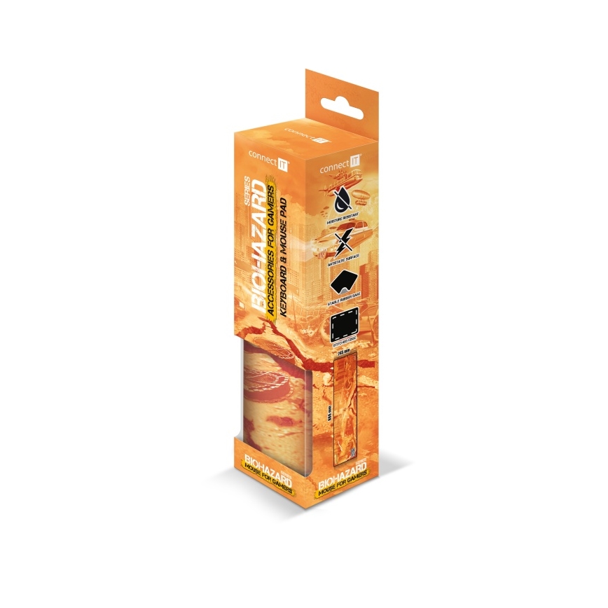 CONNECT IT CMP-1140-LG - Mat for keyboard and mouse 88,6x24,5 cm orange