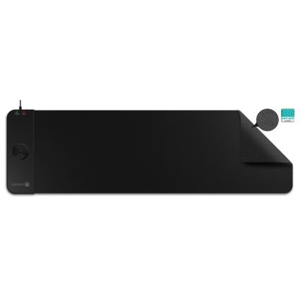 CONNECT IT CMP-2500-LG - Mat for keyboard and mouse with Qi wireless charging 80x30 cm black