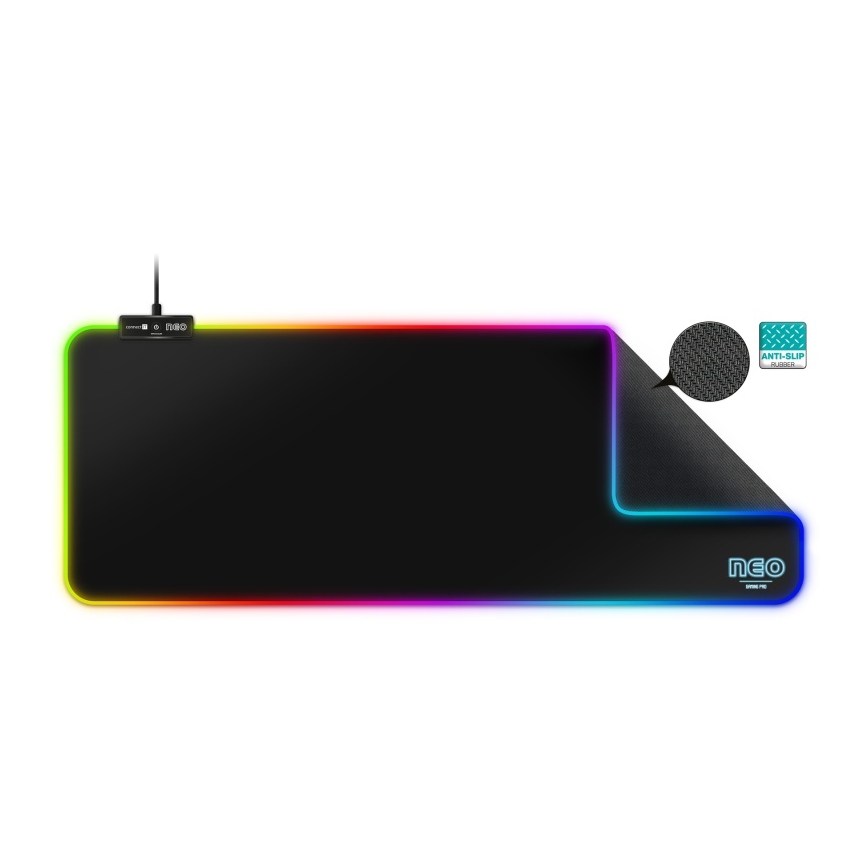 CONNECT IT CMP-3100-LG - LED RGB Gaming keyboard and mouse pad 80x30 cm black