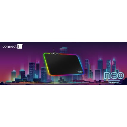 CONNECT IT CMP-3100-SM - LED RGB Gaming mouse pad 32x24,5 cm black