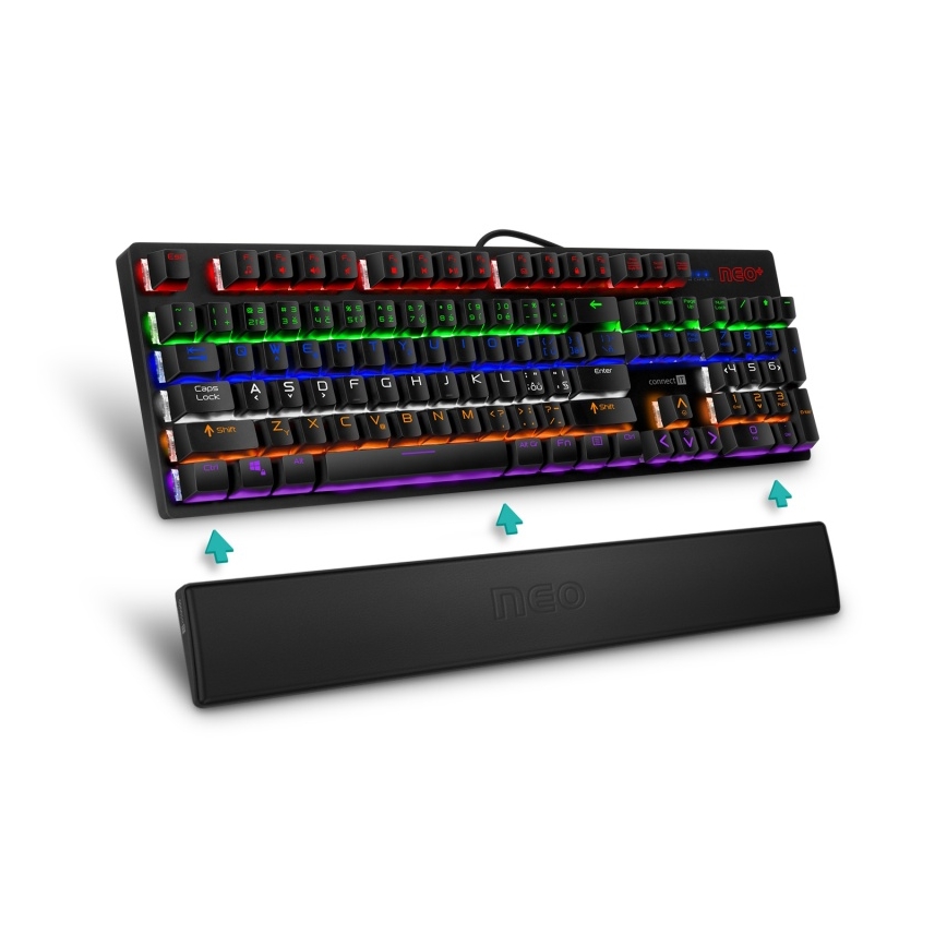 CONNECT IT CMP-3590-LG - Ergonomic keyboard mat black