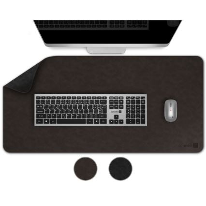 CONNECT IT CMP-4030-LG - Reversible keyboard and mouse desk mat, 90 x 40 cm, black/brown