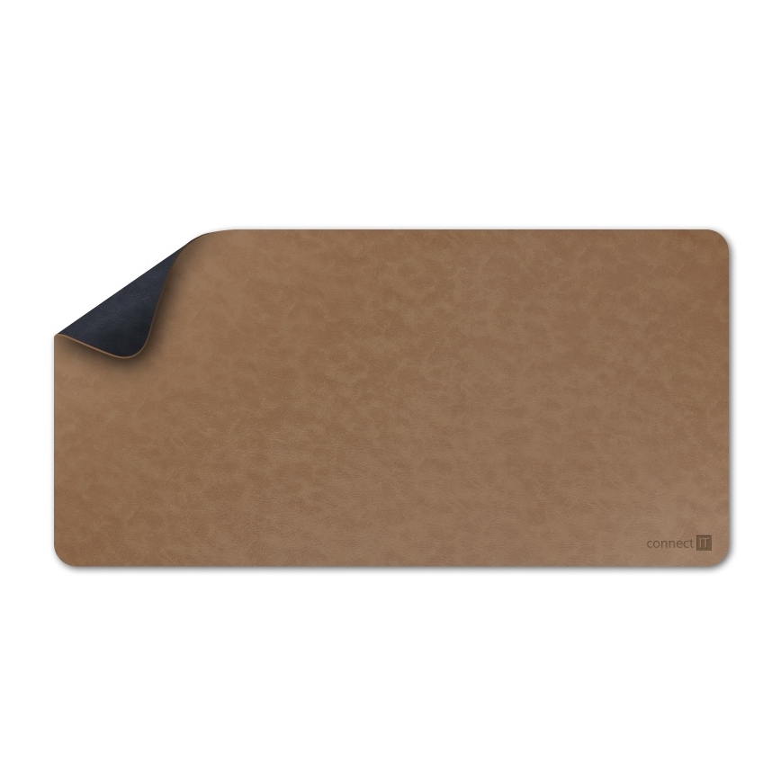 CONNECT IT CMP-4040-LG - Double-sided keyboard and mouse pad 90x40 cm blue/brown
