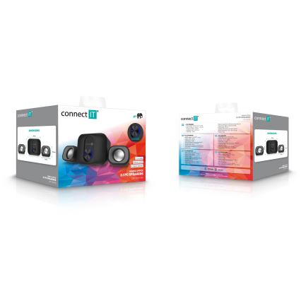 CONNECT IT CSP-2100-BK - LED Set of speakers with a subwoofer 11W/5V black