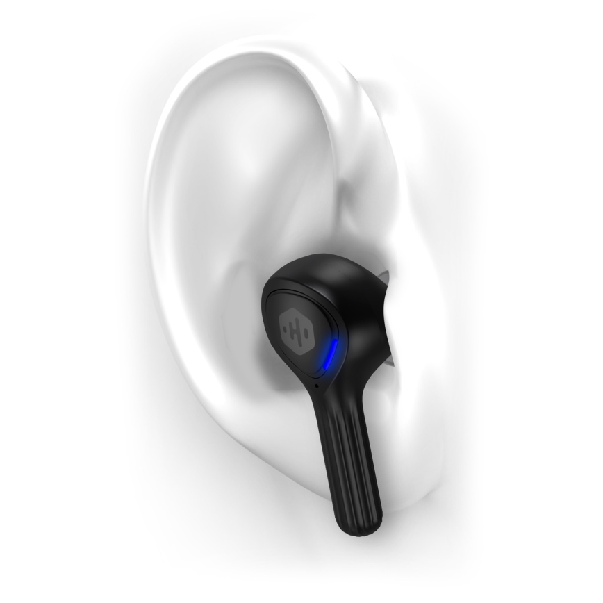 CONNECT IT HEP-5300-BK - Wireless headphones with a microphone 300 mAh + 2x 35 mAh black