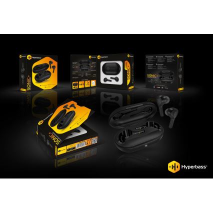 CONNECT IT HEP-5300-BK - Wireless headphones with a microphone 300 mAh + 2x 35 mAh black