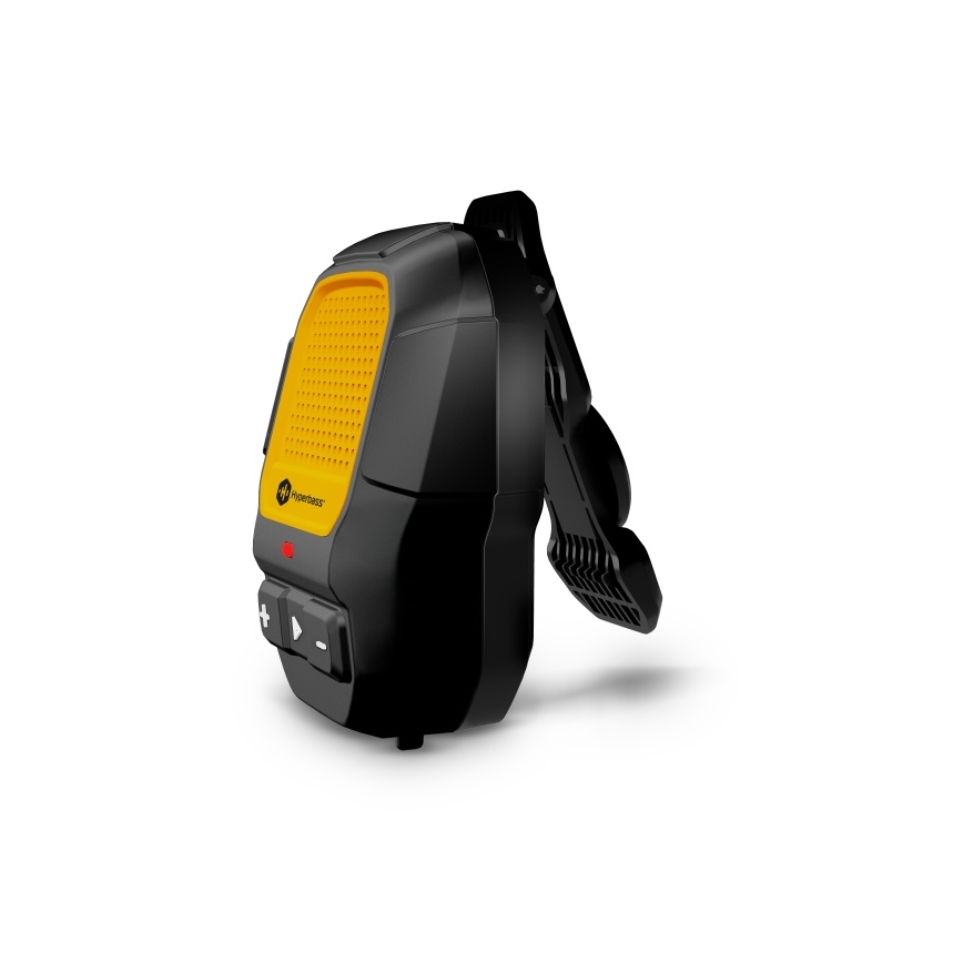 CONNECT IT HSP-1010-BK - ClipBEAT Wireless Speaker with Microphone, 2W/5V, 560 mAh, IPX7, Black/Yellow