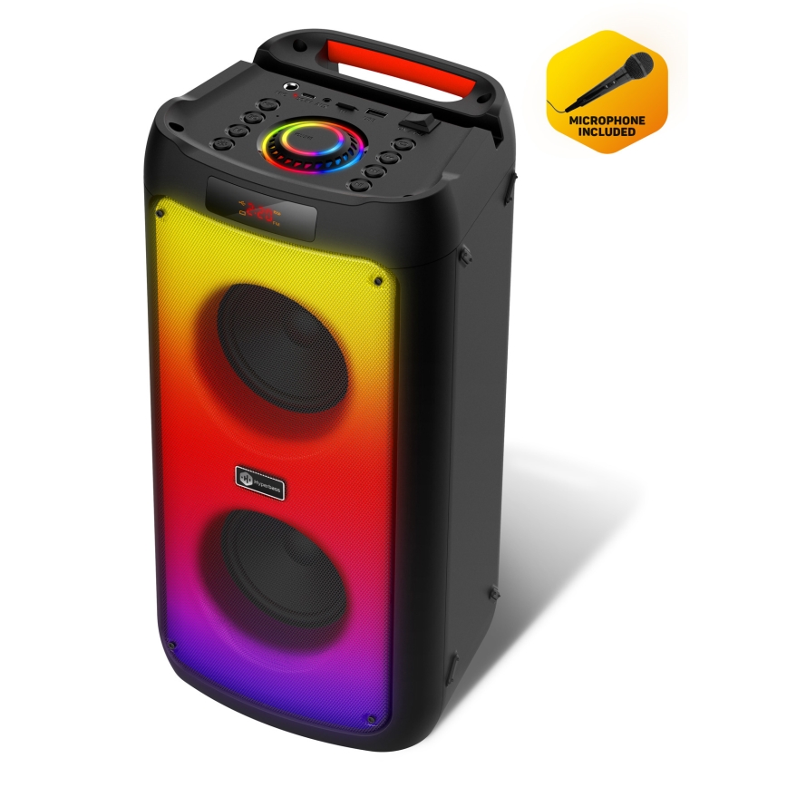 CONNECT IT HSP-3050-BK - LED Wireless speaker with a microphone 60W/5V 4500 mAh black + remote control