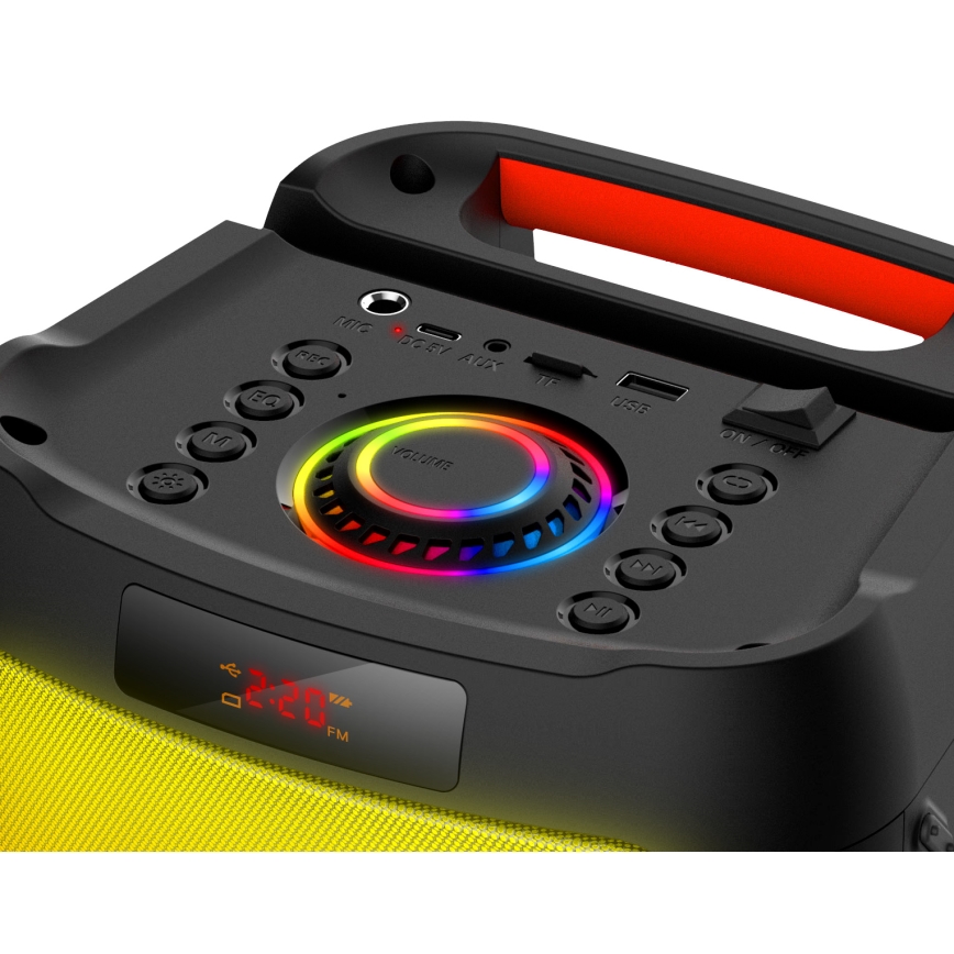 CONNECT IT HSP-3050-BK - LED Wireless speaker with a microphone 60W/5V 4500 mAh black + remote control