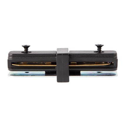 Connector for lights in rail system 1-phase straight black