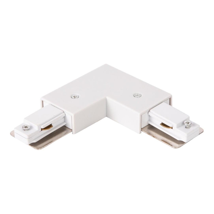 Connector for lights in rail system 1-phase type L + power supply white