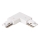 Connector for lights in rail system 1-phase type L + power supply white