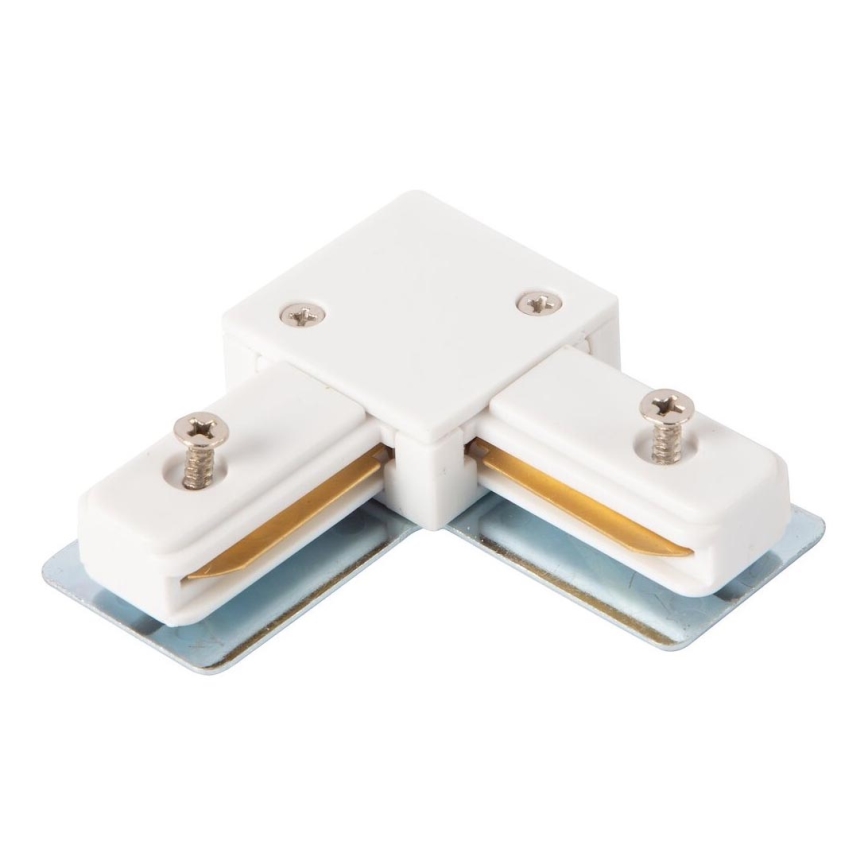 Connector for lights in rail system 1-phase type L white