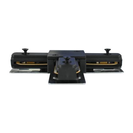 Connector for lights in rail system 1-phase type T black