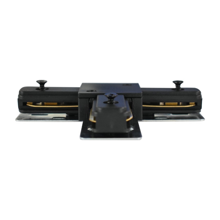 Connector for lights in rail system 1-phase type T black